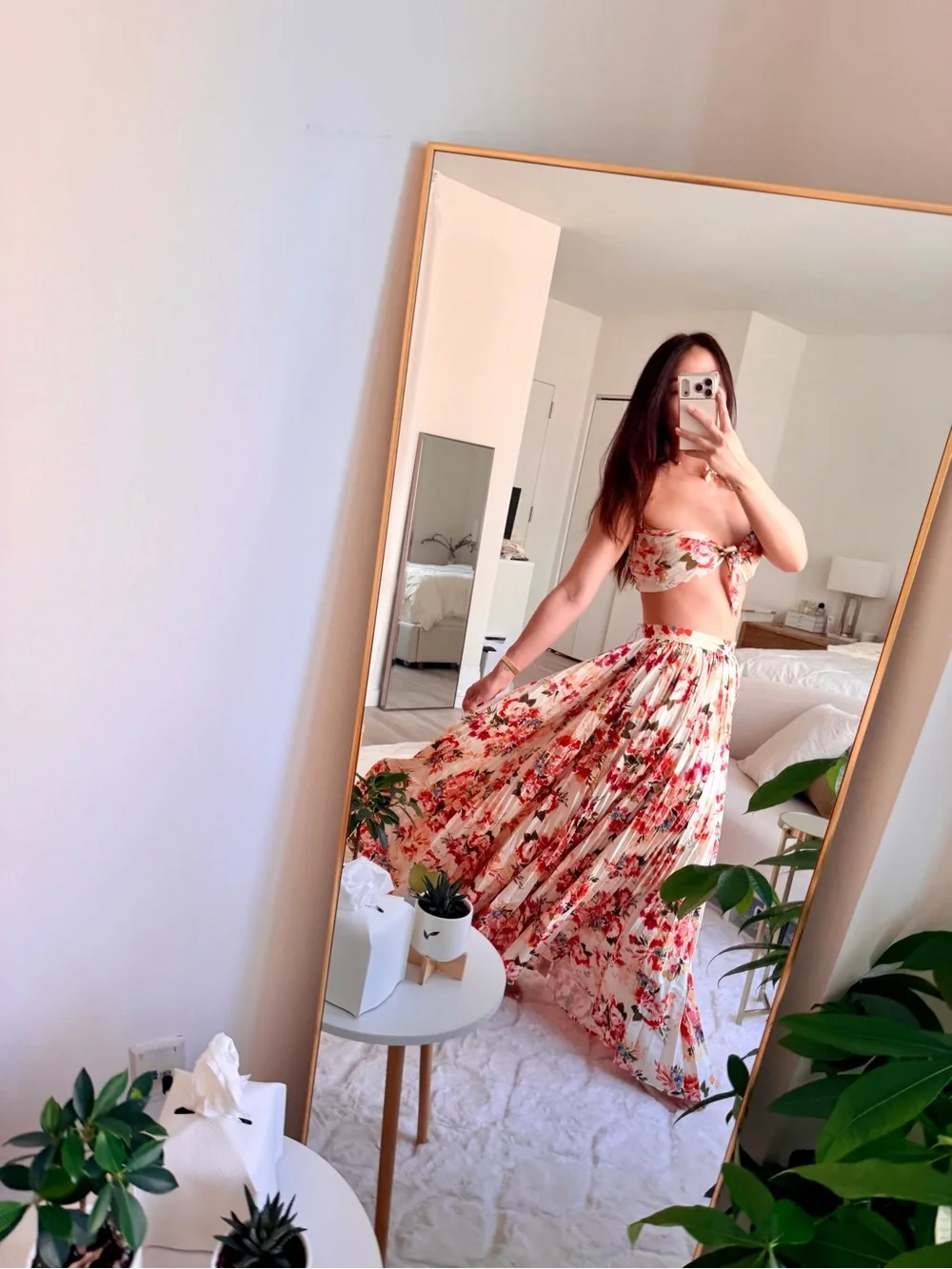 NWT La Porte Floral XS Skirt (part of Maxi Set)